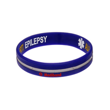 Load image into Gallery viewer, Epilepsy - Reversible Design Purple Wristband