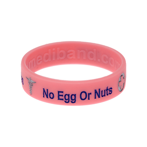 Egg & Nut Allergy Pink Wristband
