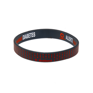 Diabetes Insulin Dependent - Red Dots Reversible Wristband