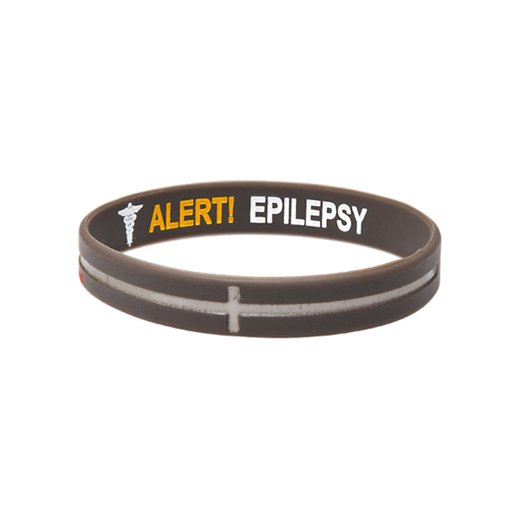 Epilepsy - Reversible Design Brown Wristband