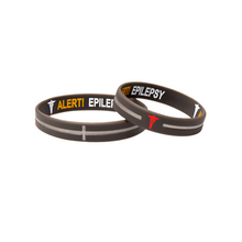 Load image into Gallery viewer, Epilepsy - Reversible Design Brown Wristband
