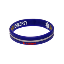 Load image into Gallery viewer, Epilepsy - Reversible Design Purple Wristband

