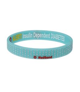 Designer Insulin Dependent Diabetes Turquoise Dots Wristband