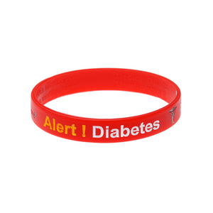 Diabetes - Red Reversible Write On Wristband